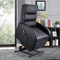 Black Faux Leather Power Lift Recliner with Massage T56490