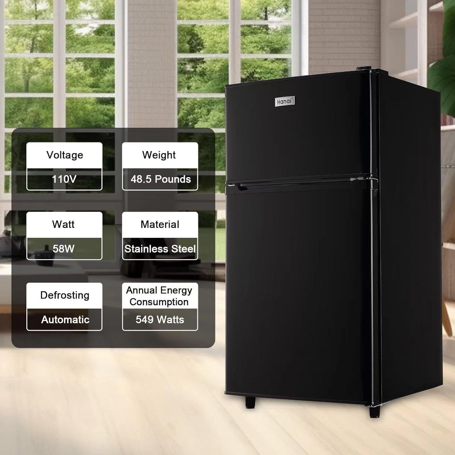 Compact Refrigerator 3.5 Cu. Ft, 2 Door N216765