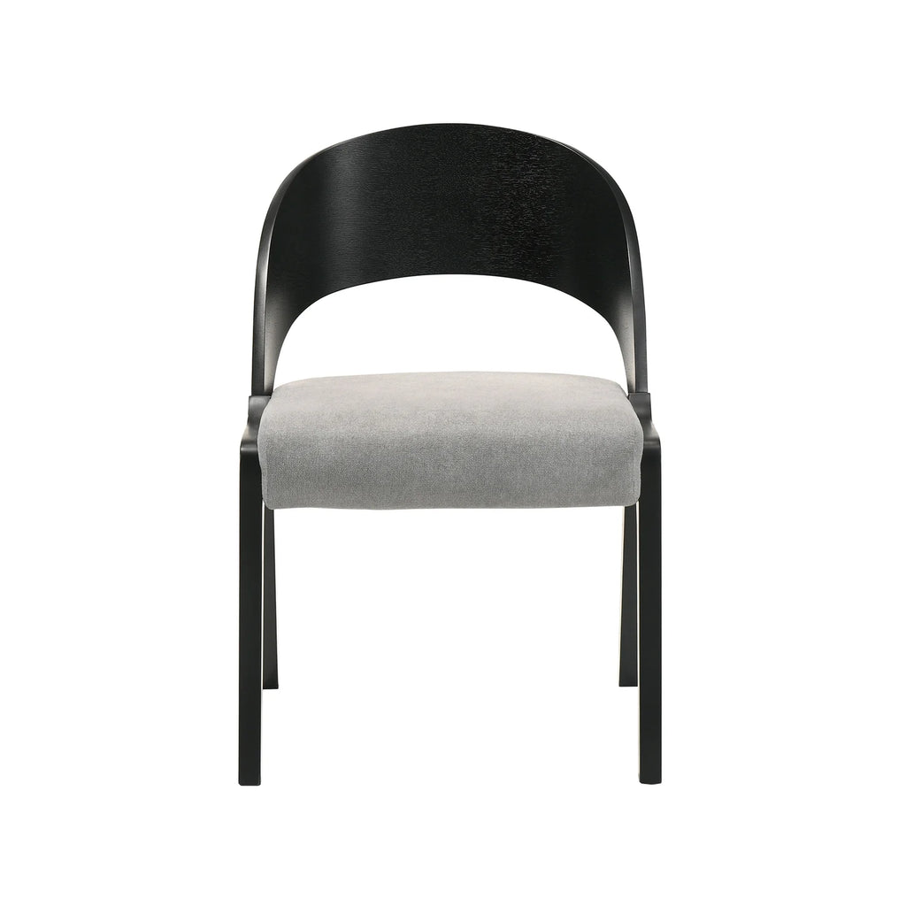 Fabric & Wood Accent Chairs, Set of 2 C6547