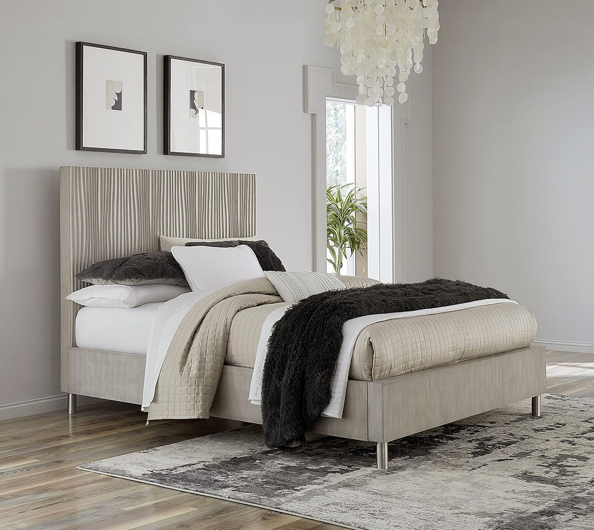 Solid Wood Bed California King B7923