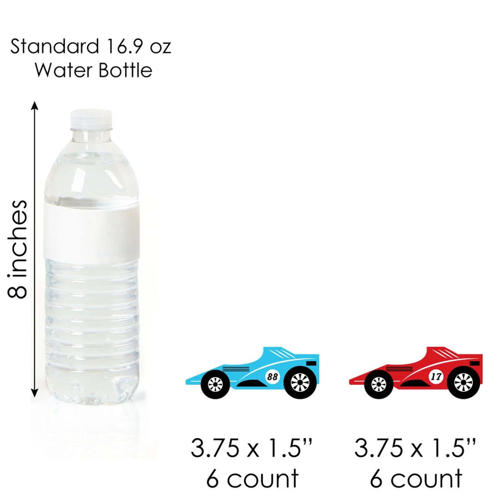 Racecar Cupcake Wrappers and Treat Picks Kit - Set of 24 Y4896