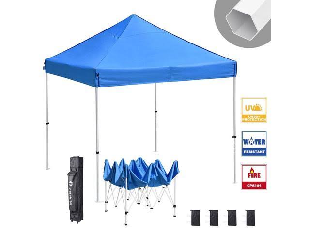 10x10 ft Pop Up Canopy Tent with Roller Bag X606