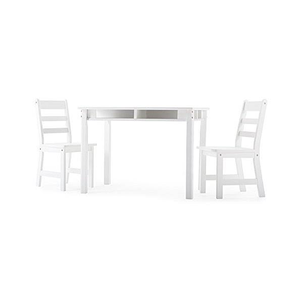 Childrens Rectangular Table and 2 Chairs Set, Walnut N97799