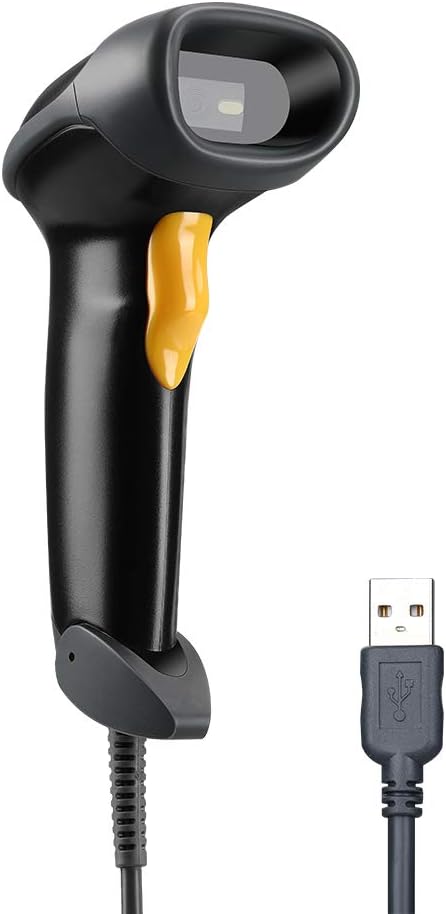 Handheld USB 2D Barcode Scanner QR PDF417 Data Matrix 1D Bar Code Reader with USB Cable Pack of 2 R109962