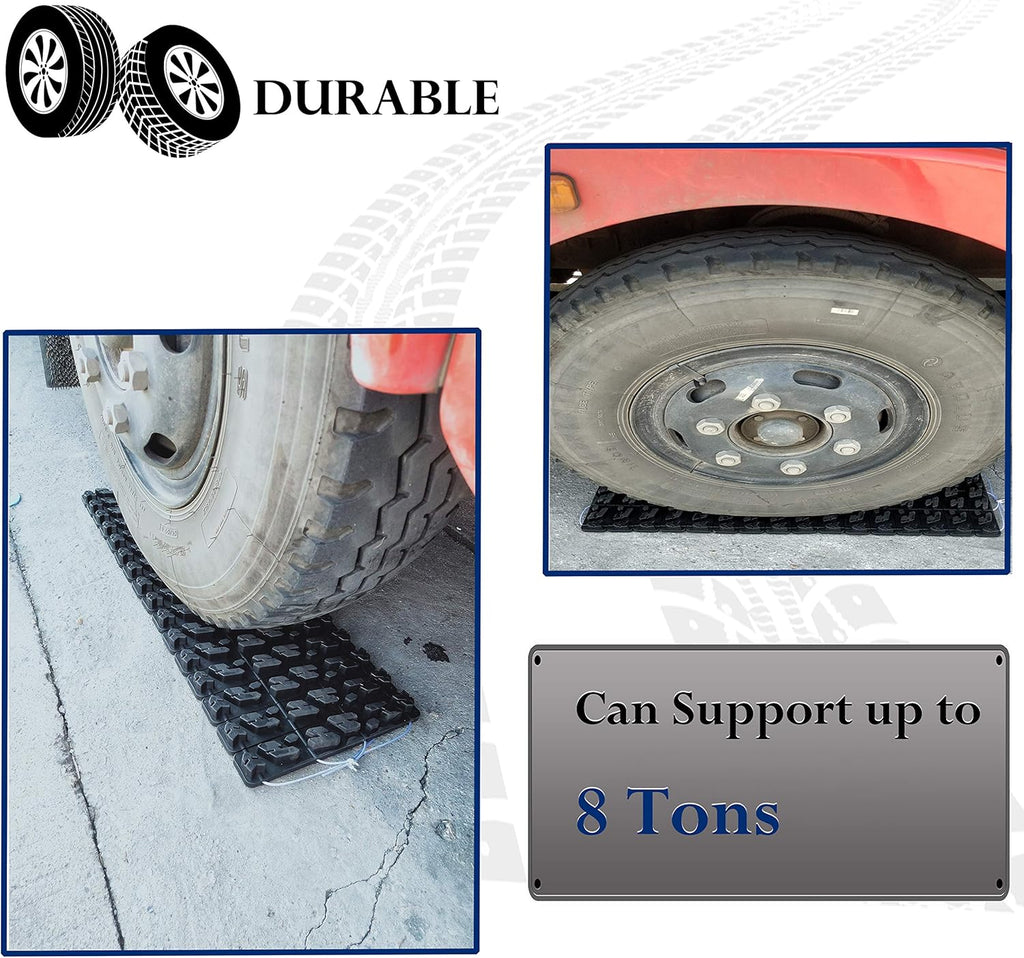 Tire Traction Mats, Two 39.3 Inch Emergency Caterpillar Bands D4436