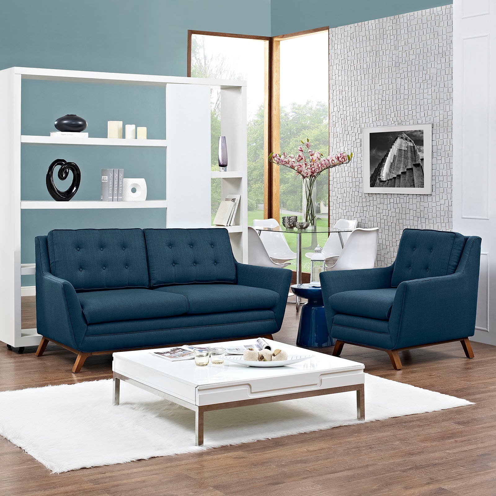Azure Upholstered Fabric Set of 2 M3309