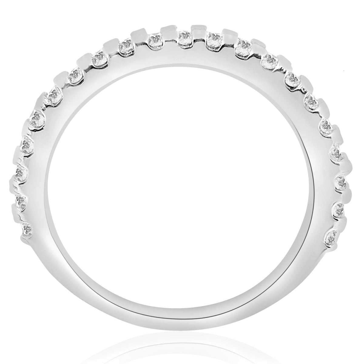 1 ct Diamond Wedding Ring 14k White Gold Stackable Jewelry N433335