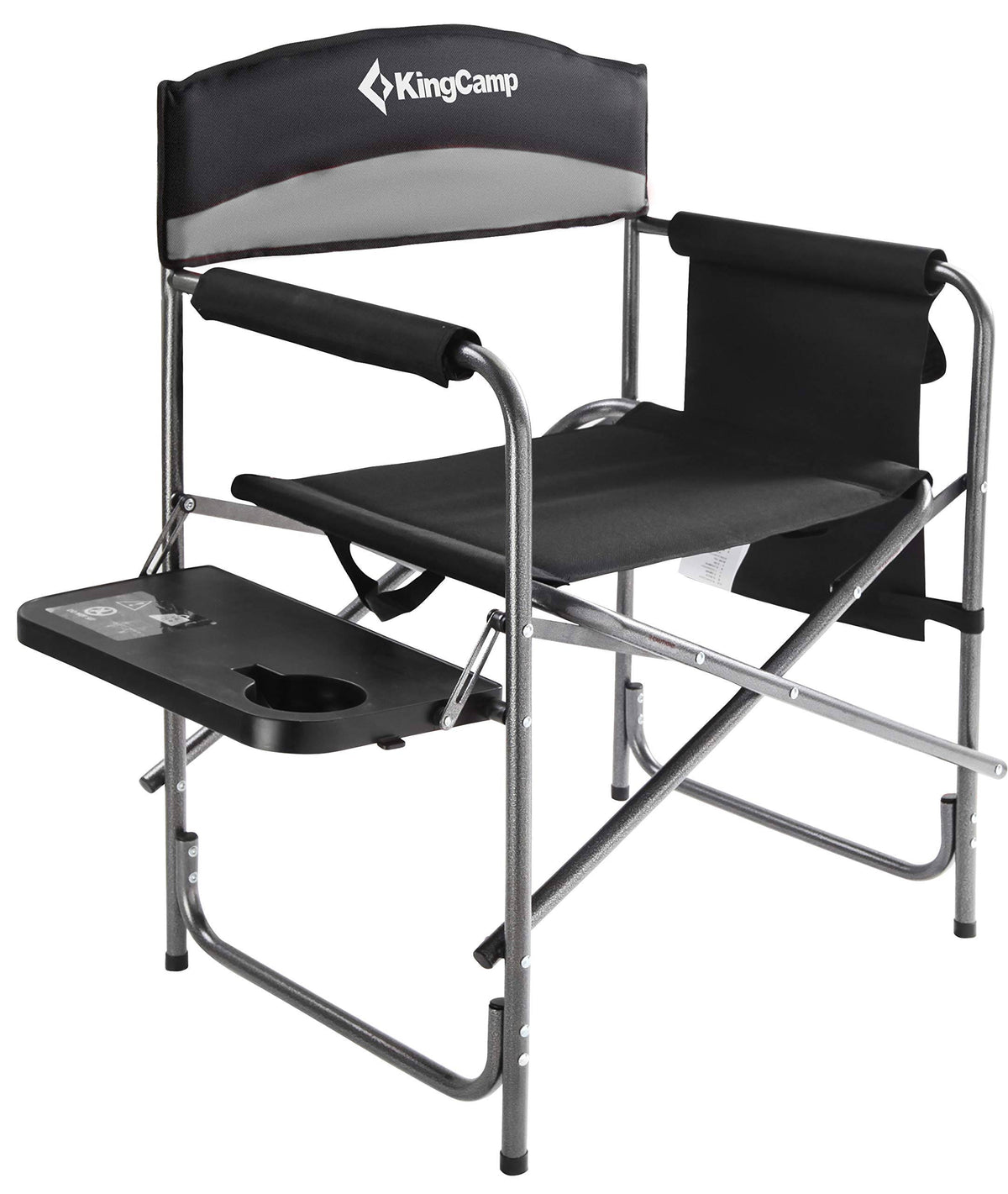 Oversize Padded Folding Director Chair with Side Table and Pocket A528