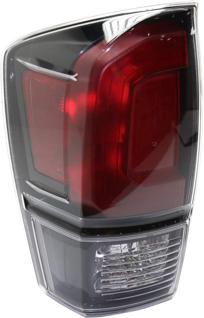 Tail Light Assembly Black Bezel Clear Lens Driver Side T2480