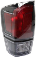 Tail Light Assembly Black Bezel Clear Lens Driver Side T2480