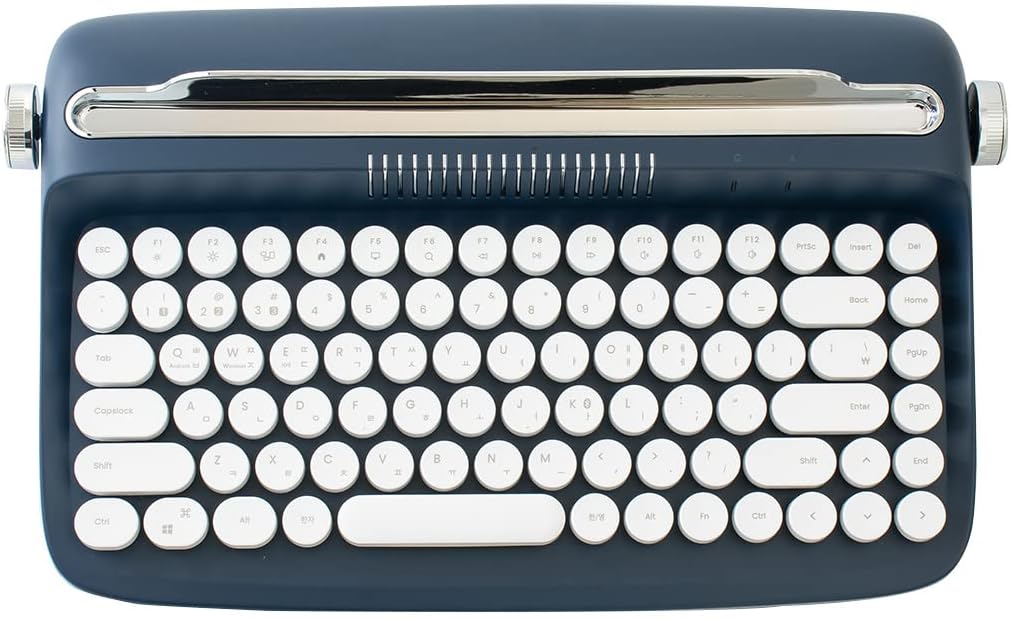 Baby Pink Wireless Bluetooth Typewriter Keyboard Pack of 2 M6772