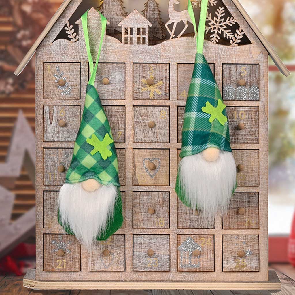 Set of 4 Plush Gnome Ornaments S341