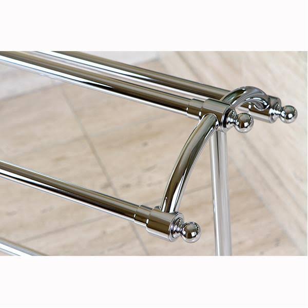 Satin Nickel Pedestal Towel Rack S253