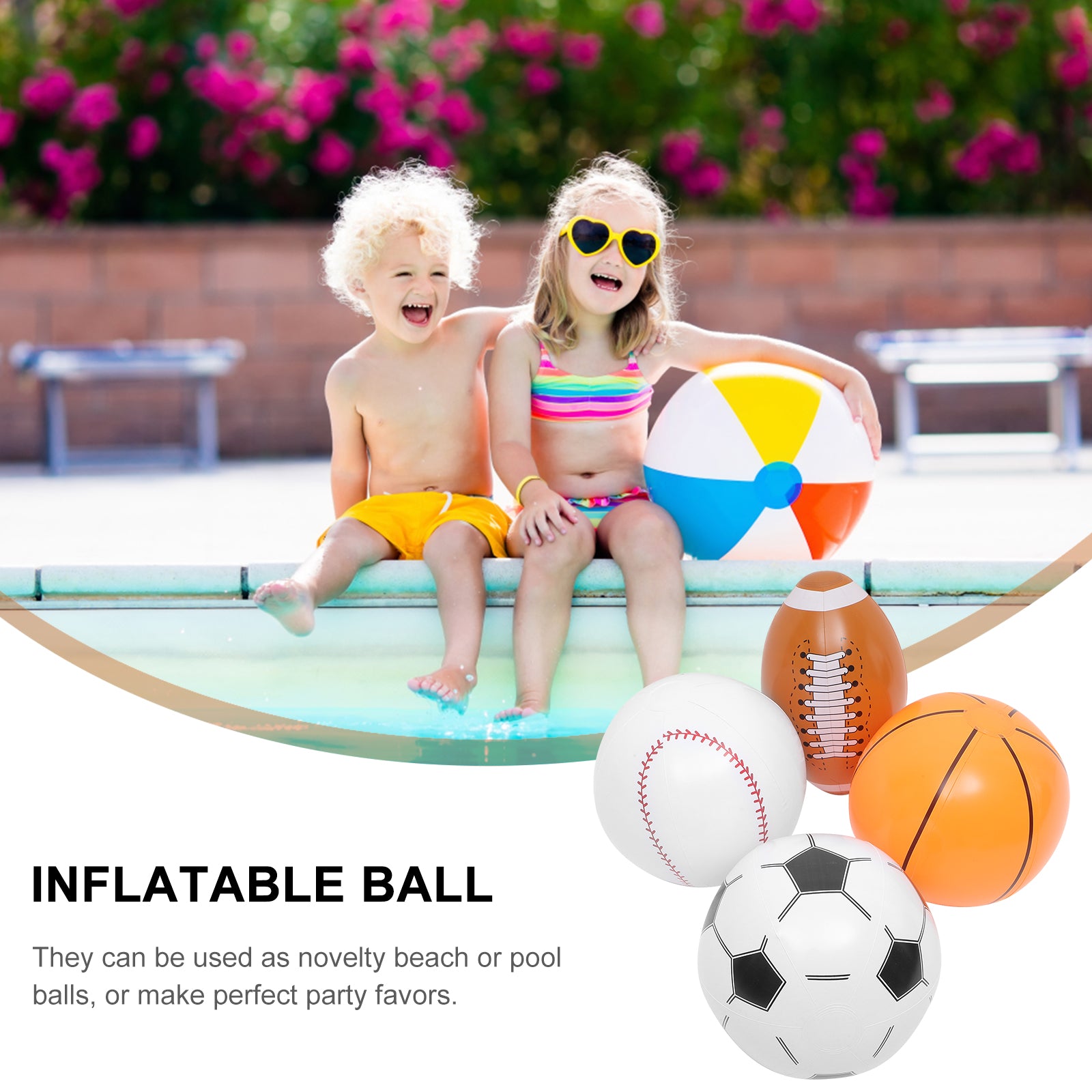 4 Pcs Inflatable Beach Ball Children’s Toys E276