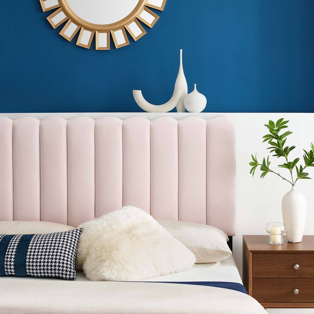 Pink Velvet Full/Queen Headboard U59100