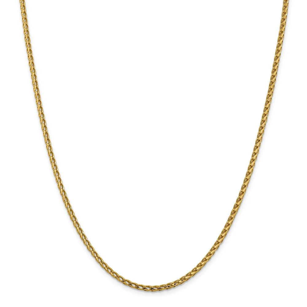 14kt Yellow Gold Diamond Cut Open Franco Chain 18 inch P65733