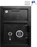 Black Steel Depository Safe with Drop Slot C476