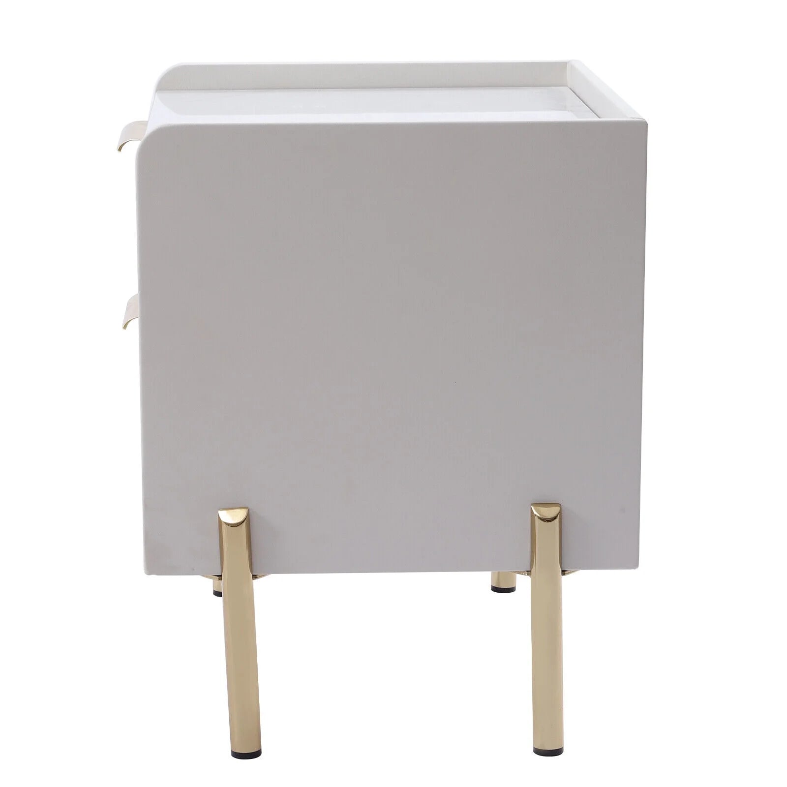 White 2 Drawer Wood End Table I521582