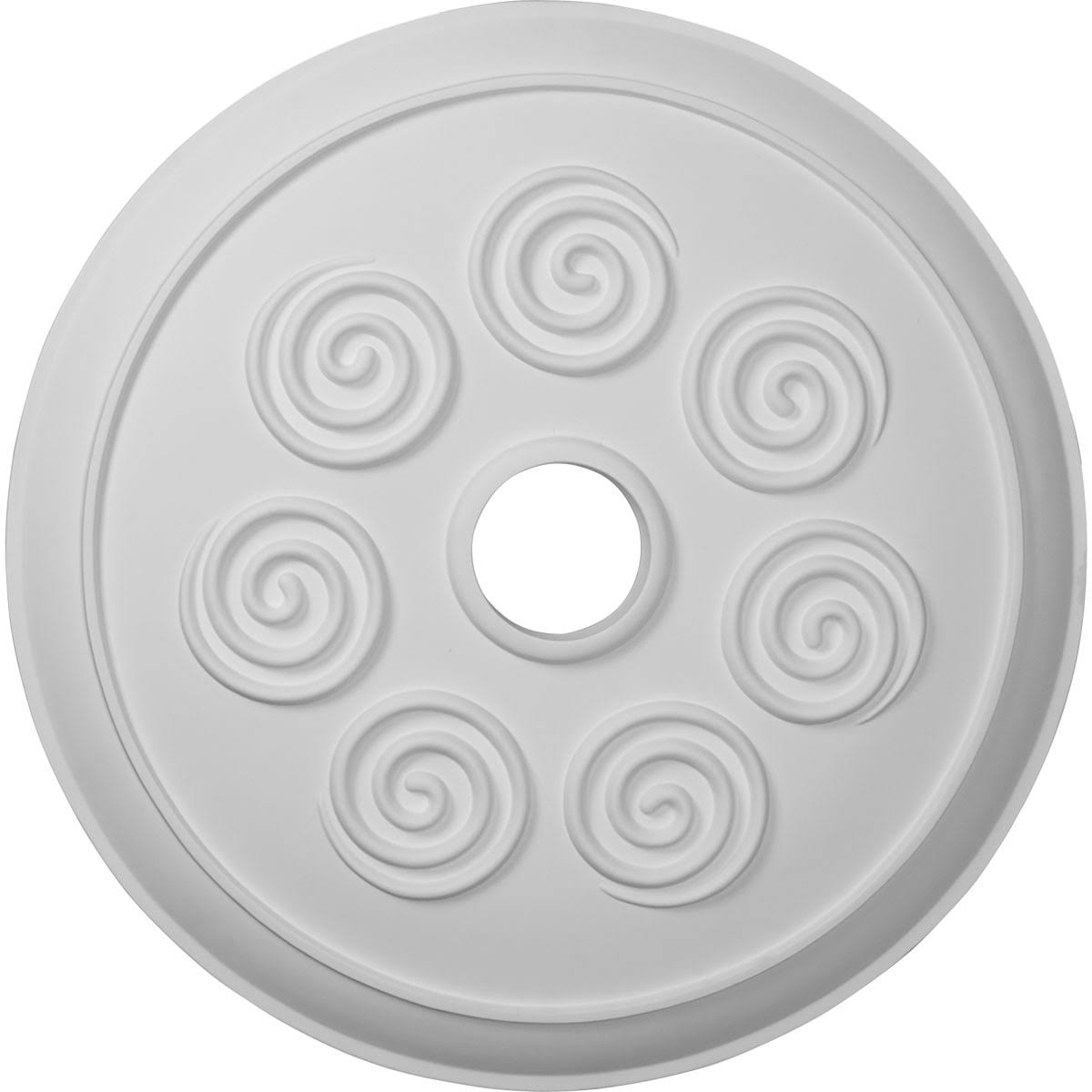 25 1/4x22OD x 4x22ID x 2x22P Spiral Ceiling Medallion E152
