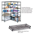 Wire Shelving Extra Shelf Pack, 48 x 24 in, Black S66743