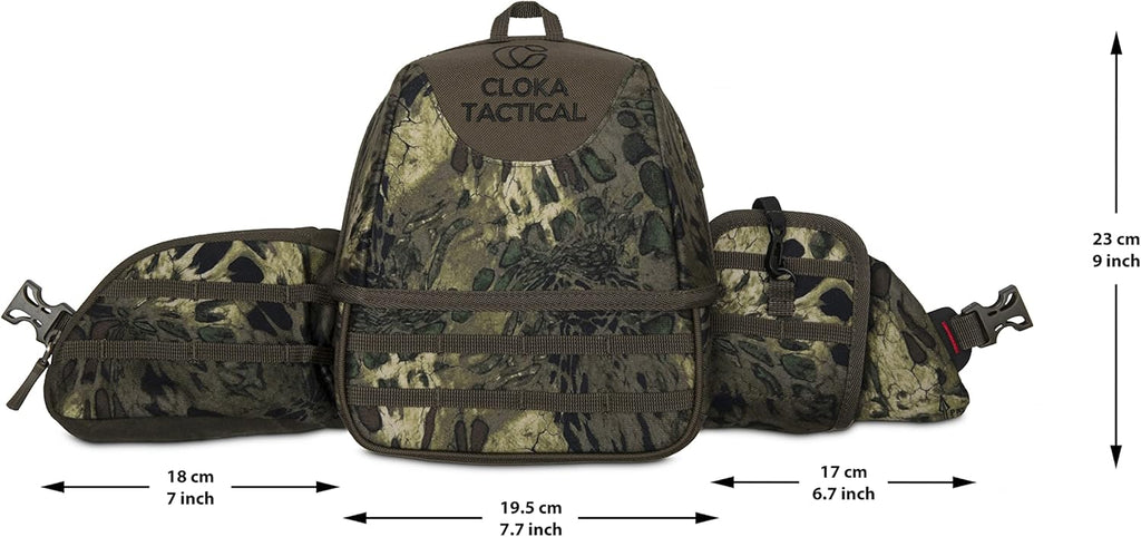 Waterproof Woodlands Camo Binocular Chest Pack with Rangefinder Pouch M6438