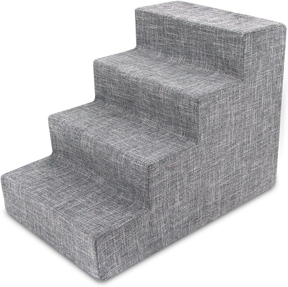 Gray 3-Step Pet Steps and Stairs with Foam, Pack of 2 P283153