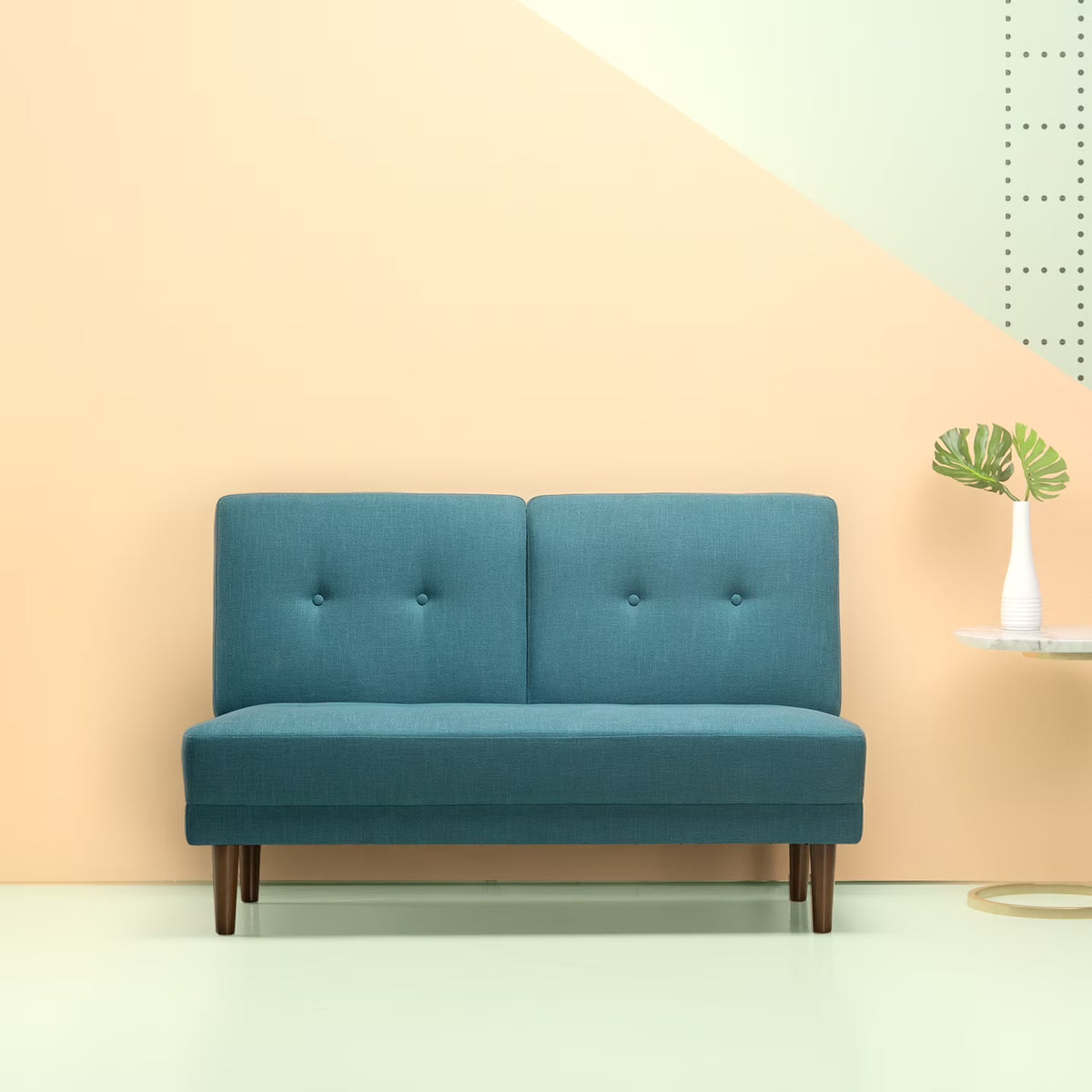 Turquoise Armless 2-Seater Loveseat P30307