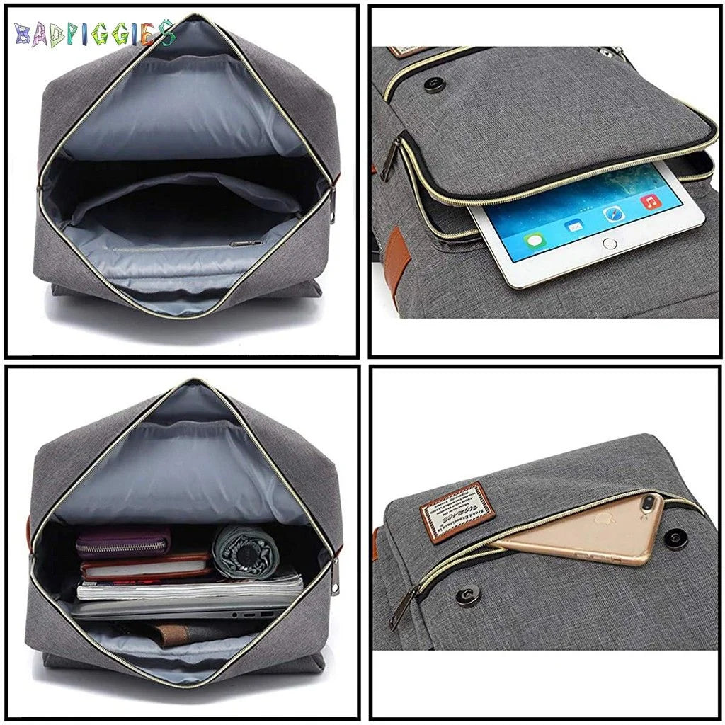 Vintage Travel Backpack with USB Charging Port Z2723