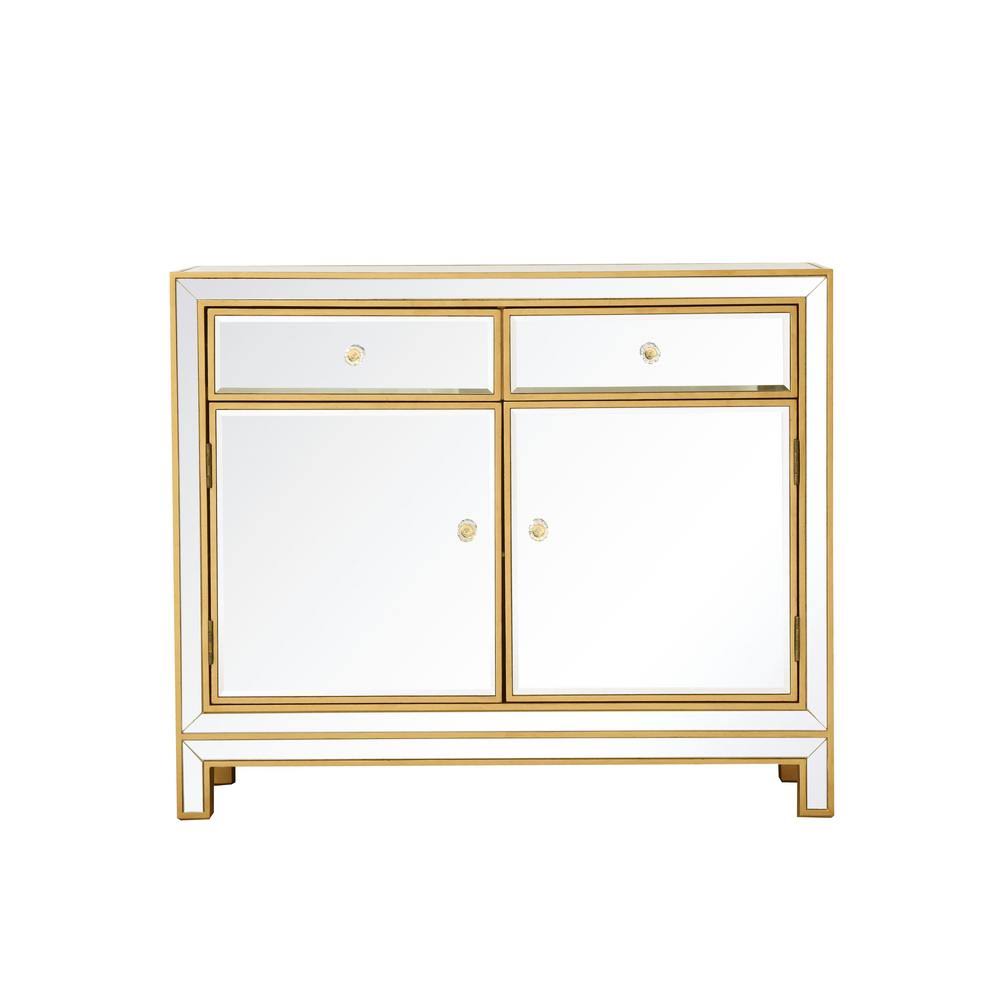 Antique Gold 2-Drawer 2-Door Storage Cabinet S29432