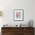 Gray Print Wrapped in Canvas, Black Framed F9012