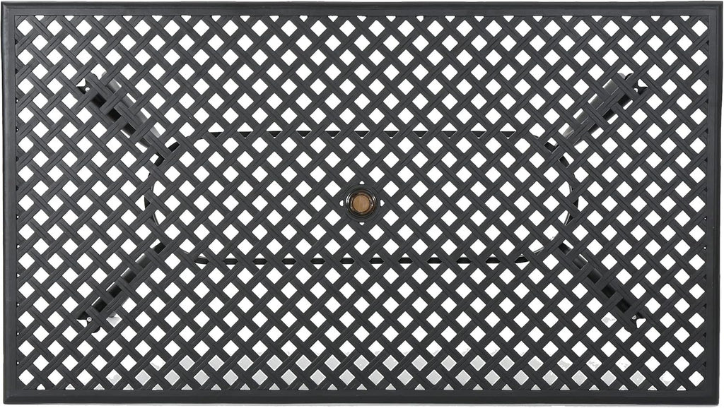 Black Sand Cast Aluminum Rectangle Table V863