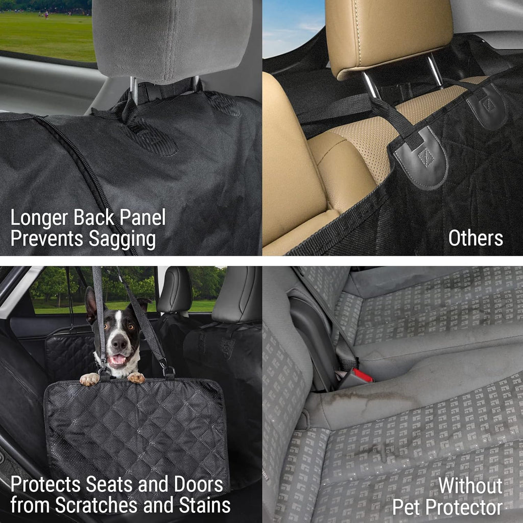 Heavy Duty Dog Hammock Bench Seat Cover with See-Thru Mesh Window G1112