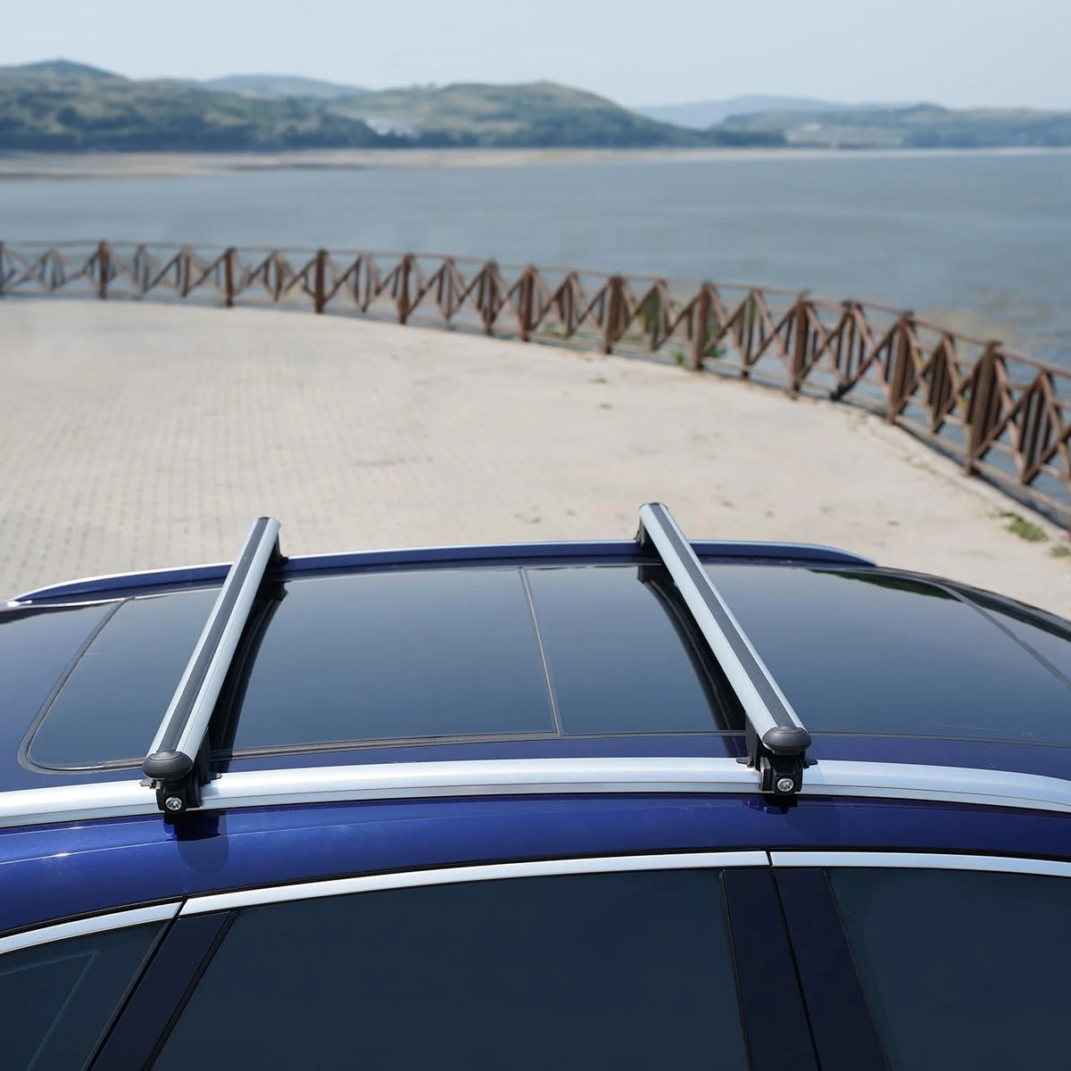 Silver Roof Racks Cross Bars Luggage Carrier Set X26223