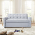 Light Gray Fabric Sofa with Sleeper L989