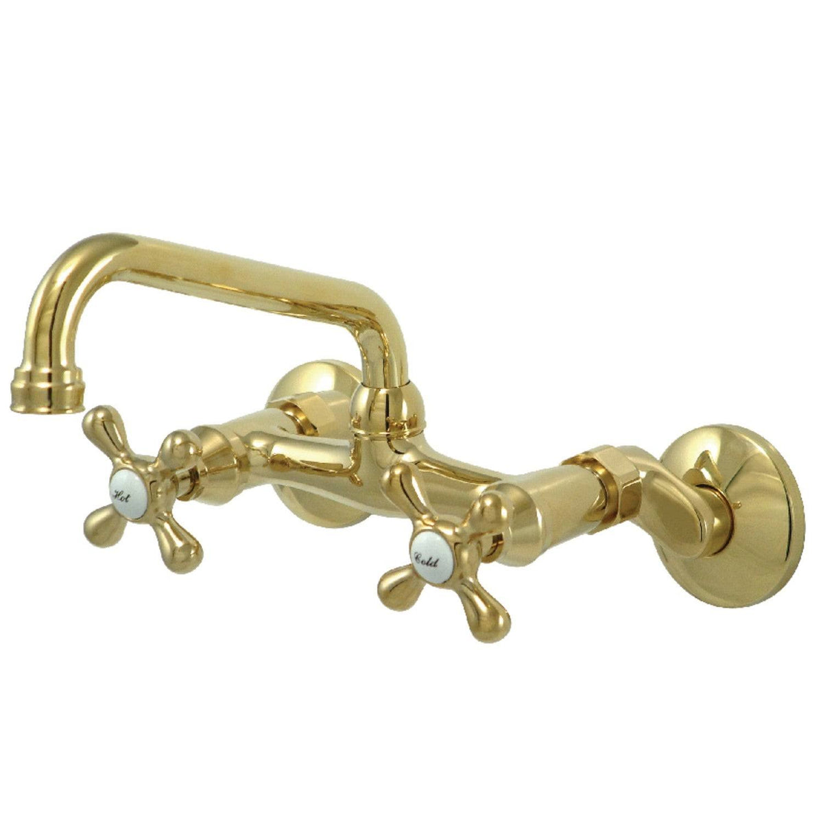 Polished Nickel Two Handle Wall Mount Kitchen Faucet I5011