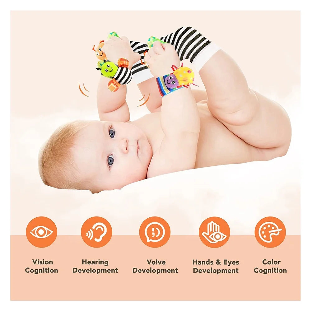 Baby Wrist Rattles and Foot Finders Socks I196788