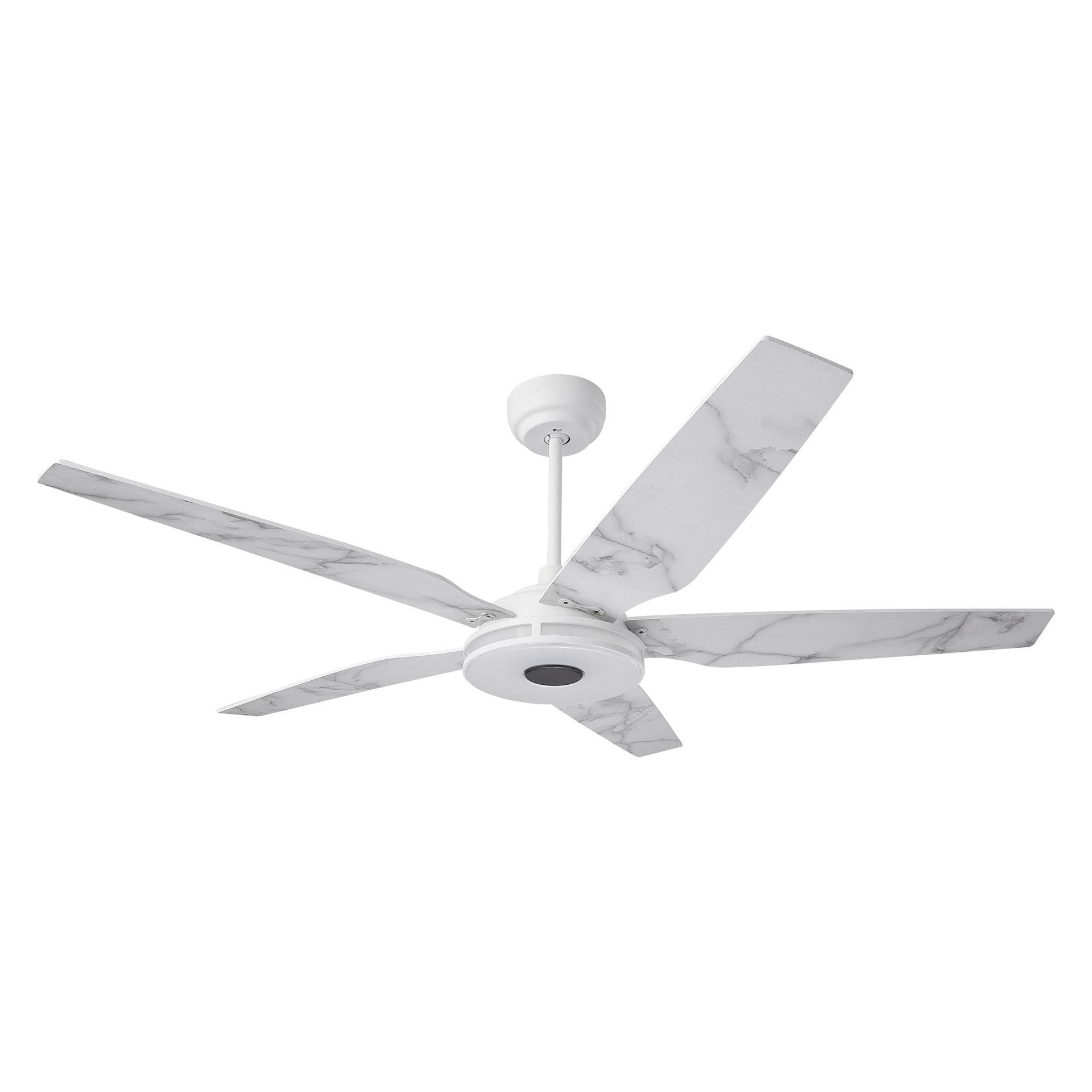 White Smart Ceiling Fan with Dimmable LED Light and Remote K88900