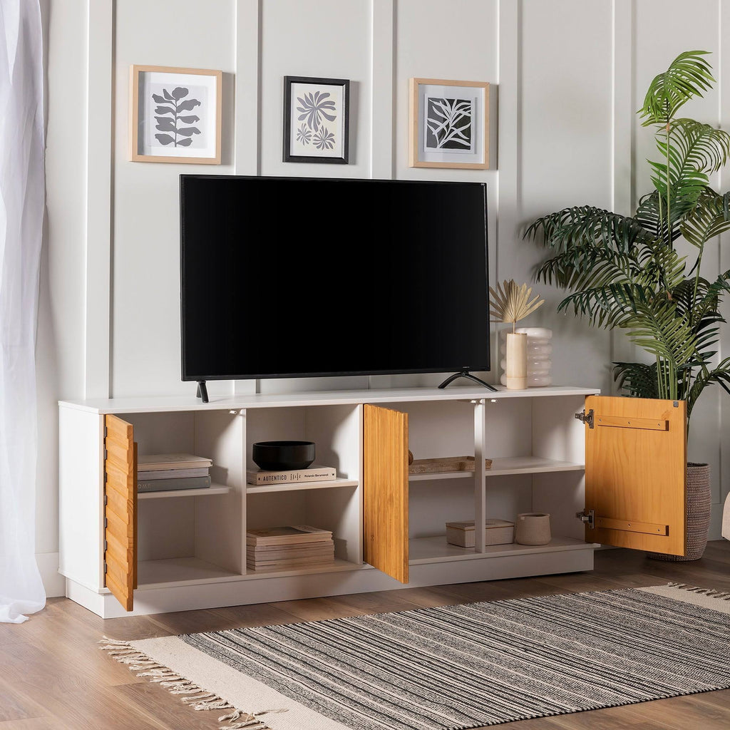 70-Inch Two-Tone 3-Door TV Console V51268