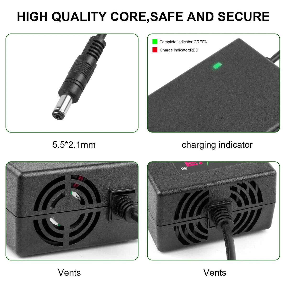 54.6V 2A Charger for 48V E-bike Li-ion Battery O3192