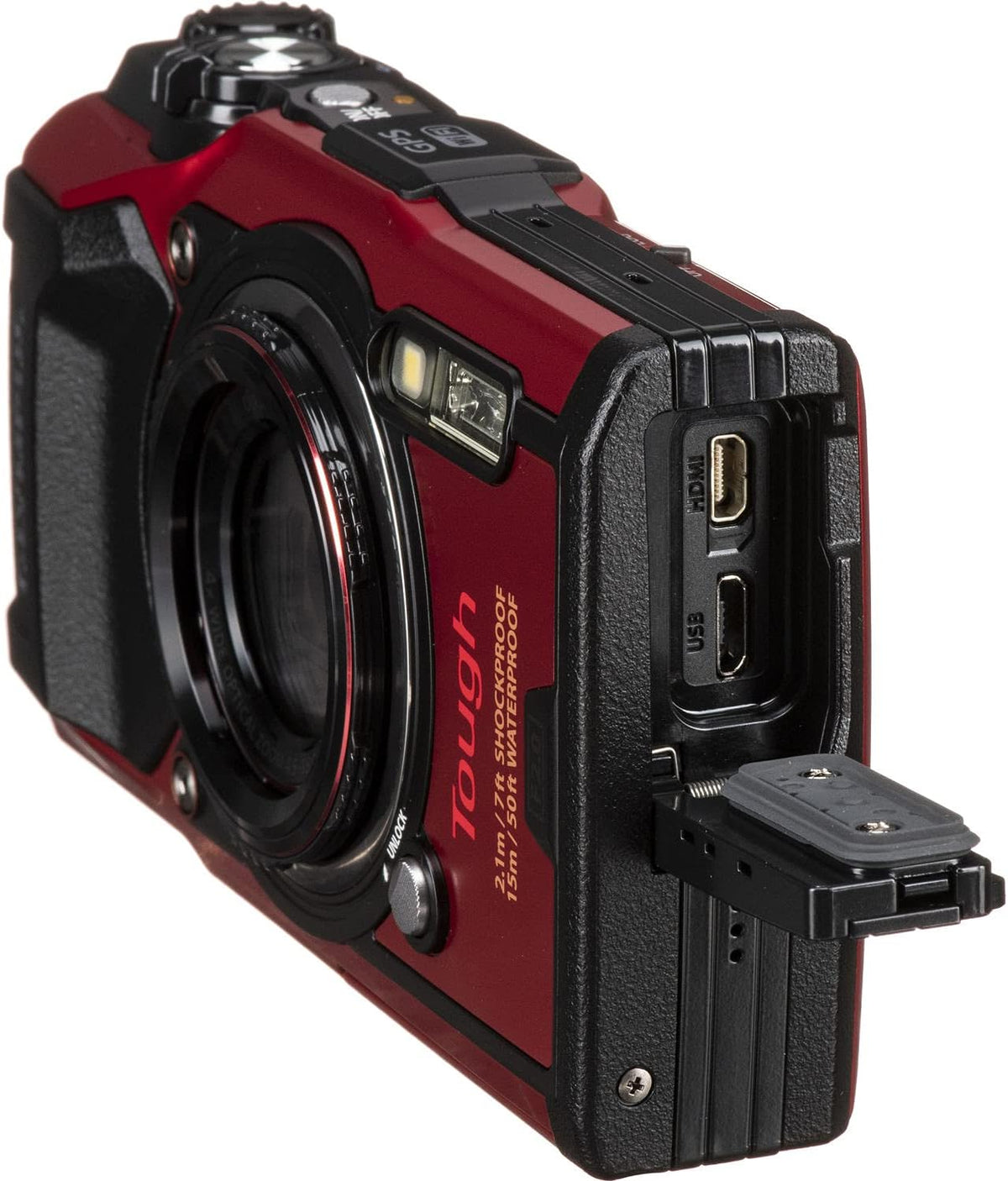 Red Waterproof Camera Action Bundle with 50 Piece Accessory Kit V834