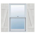 Rustic Three Board Joined Board-n-Batten Faux Wood Shutters F2011
