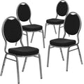Black/Silver Banquet Chairs (Set of 4) I922909